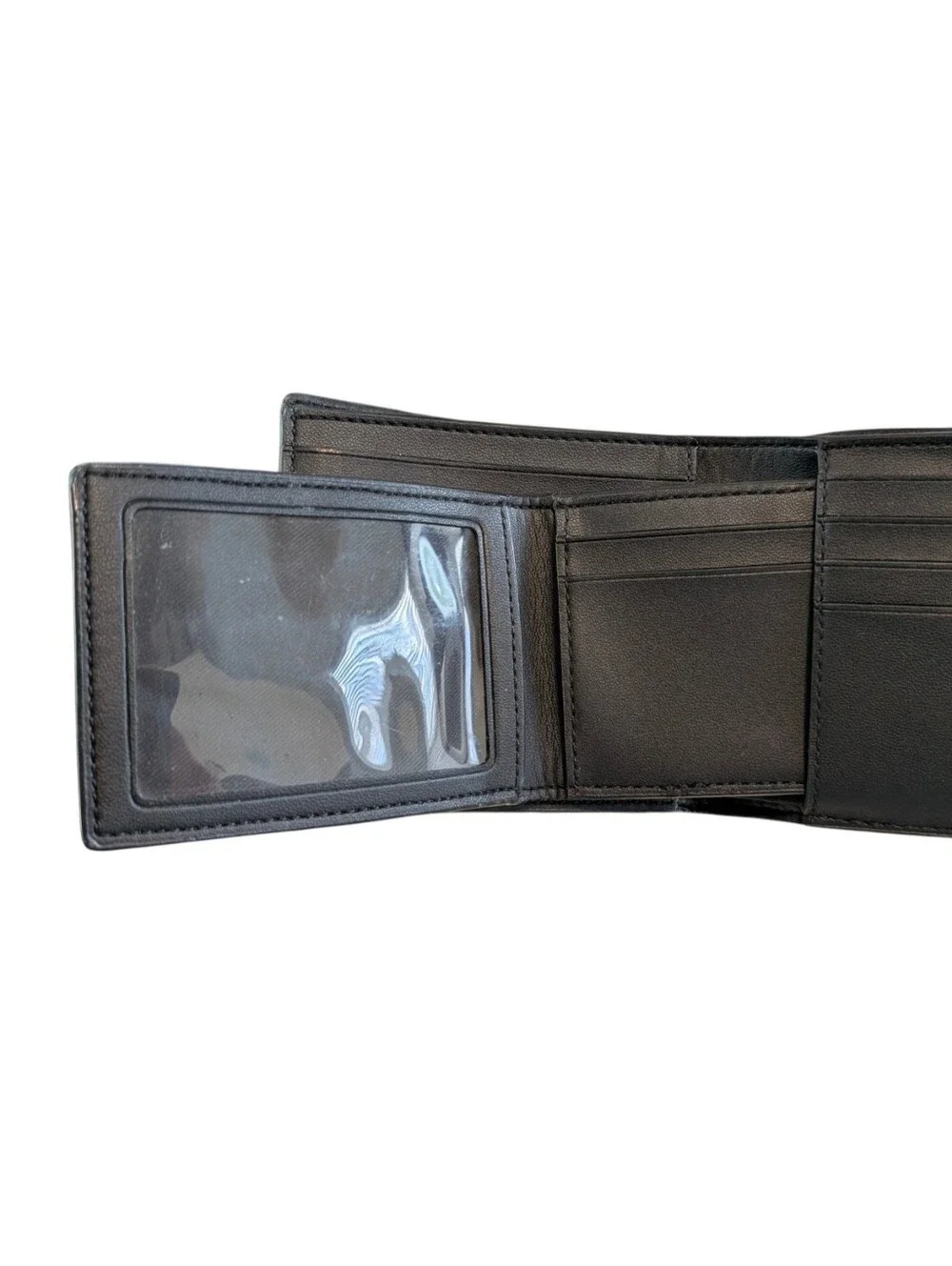 Coach 3 In 1 Men's Black White Wallet With Checker Print